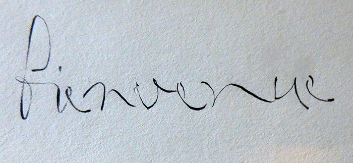 Calligraphie au crayon