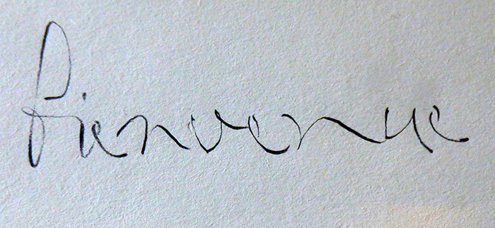 Calligraphie au crayon