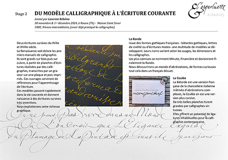Du modèle calligraphique à...