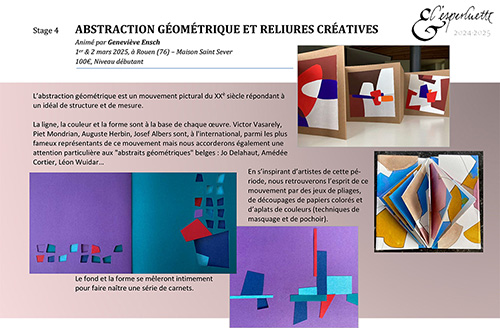 Abstraction géométrique et reliures...