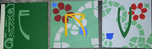" Dallage à la mosaïque" et...