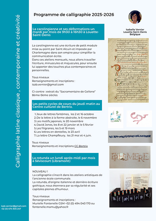 Calligraphie latine, contemporaine et...