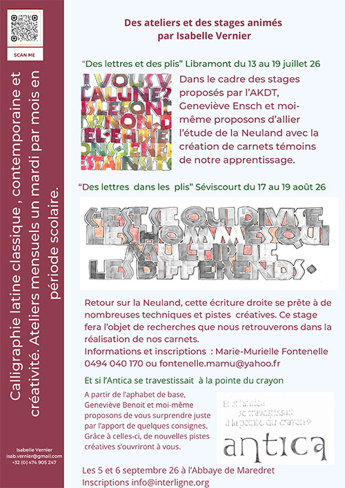Les stages d'été chez Isabelle...