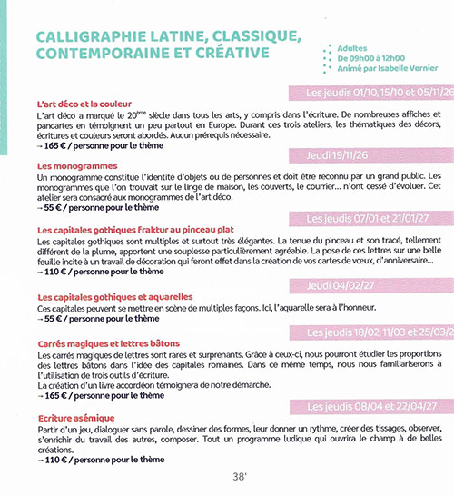 La calligraphie au Centre Culturel de...